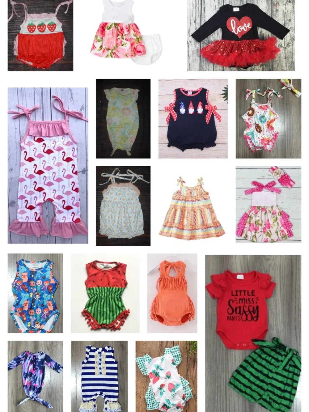 NEW Baby Girls Spring Summer Clothes Lot 3-6 M Boutique Wholesale